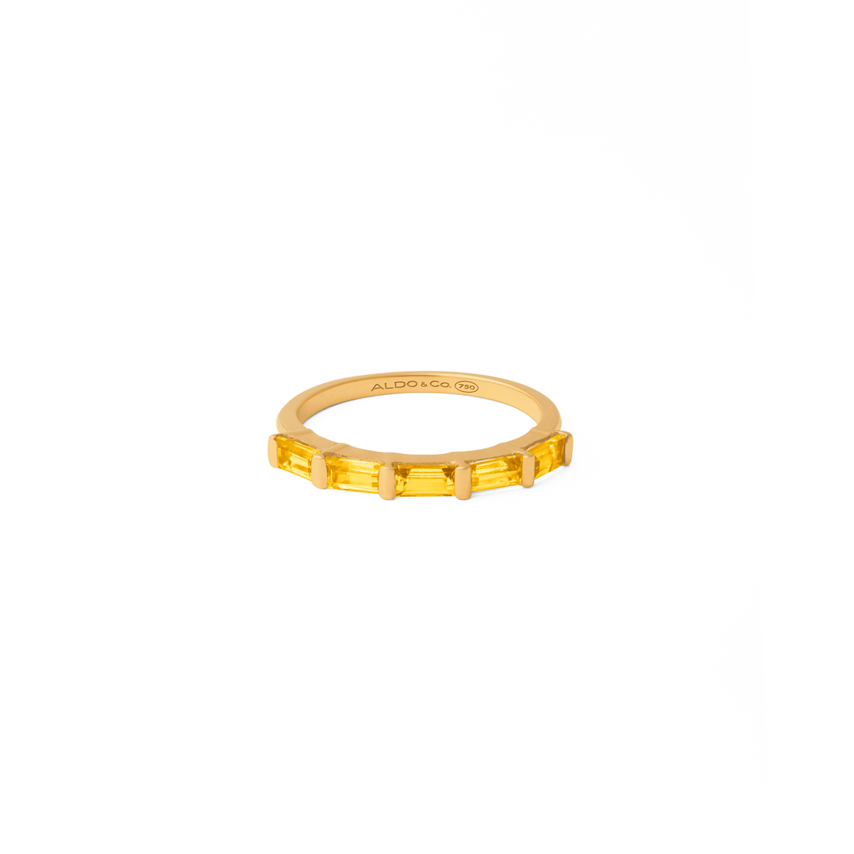 Anillo cintillo en oro amarillo de 18k