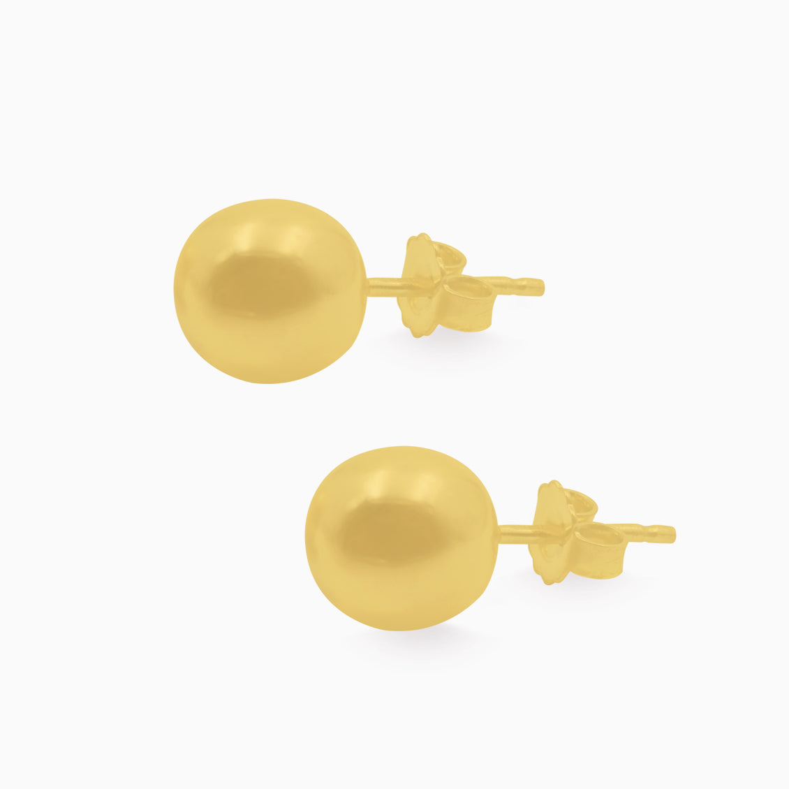 Aretes en oro amarillo de 18K bombita