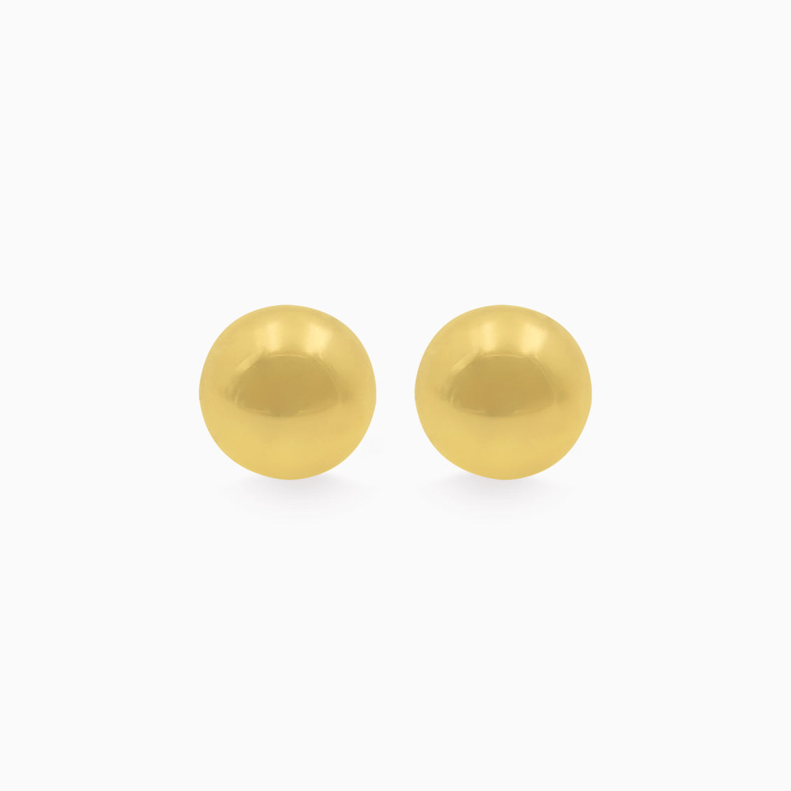 Aretes en oro amarillo de 18K bombita