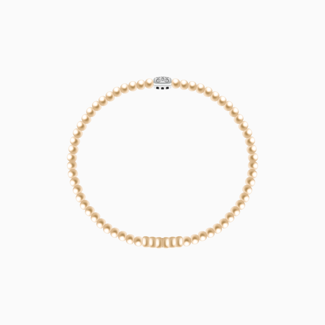 Pulsera en 2 oros de 18K con bolitas