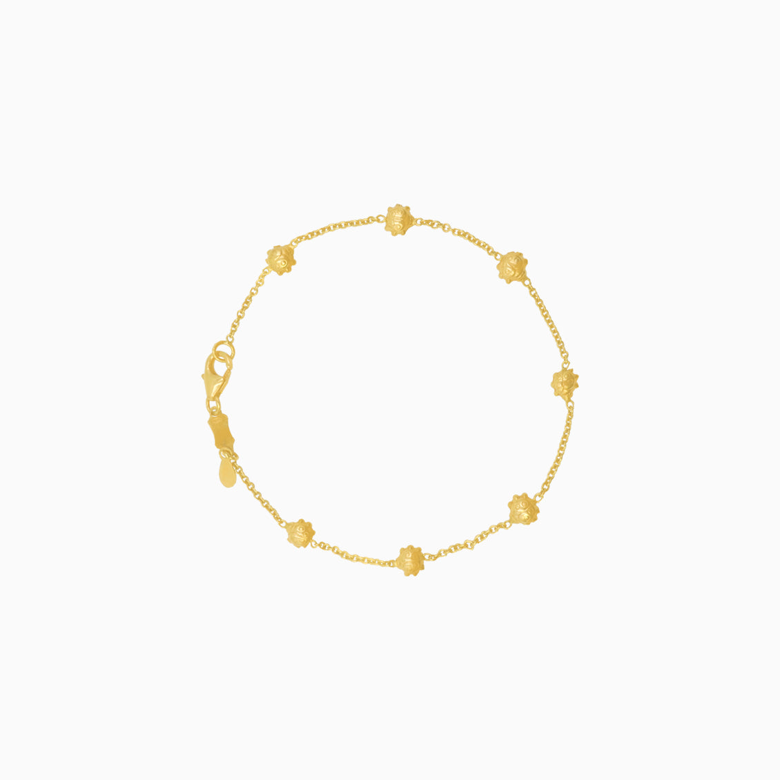 Pulsera en oro amarillo 18K mariquitas